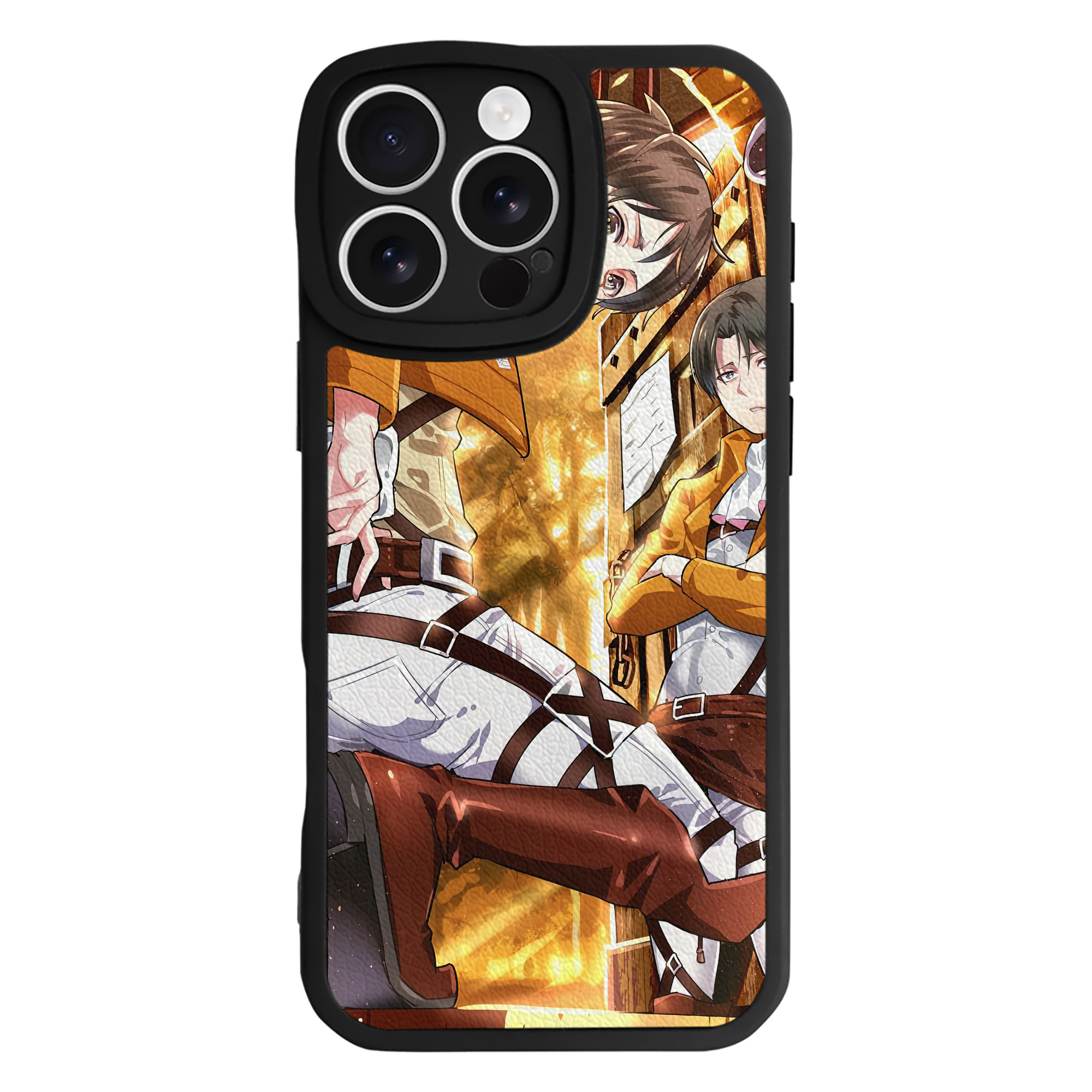 （画像用） 進撃の巨人 Attack on Titan 【iPhone 16シリーズ対応】シリコンスマホケース（レザー調） 材質：シリコン